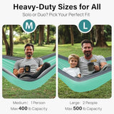 Kootek Camping Hammock 500 lbs Capacity, Portable Hammocks with Tree Straps & Attached Carry Bag, Camping Essentials Gear, Perfect for Outside Indoor Hiking Beach Backpack Travel
