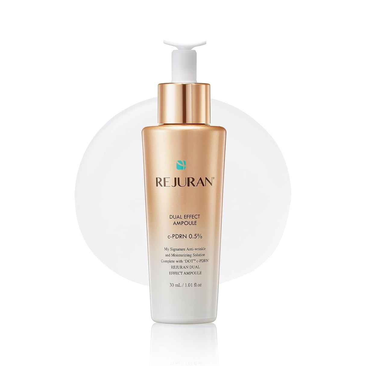 REJURAN® Dual Effect Ampoule, DOT™ DUAL c-PDRN® – Rejuvenating Face Serum for Radiant Glass Skin, Firming & Wrinkle Care with Salmon DNA. Korean Skincare (1.01 fl oz)