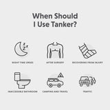 Tanker - Portable Urinal for Men Spill Proof - A Camping and Festival Essential, Designed for Nighttime Urges, Post-Surgery Recovery, and Travel Use - HSA/FSA Eligible