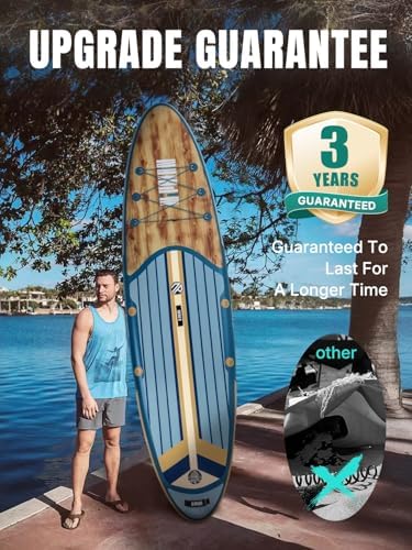 Niphean Inflatable Stand Up Paddle Board with SUP Accessories, Anti-Slip EVA Deck, 10’6’’ Inflatable Paddle Boards for Adults & Youth of All Skill Levels