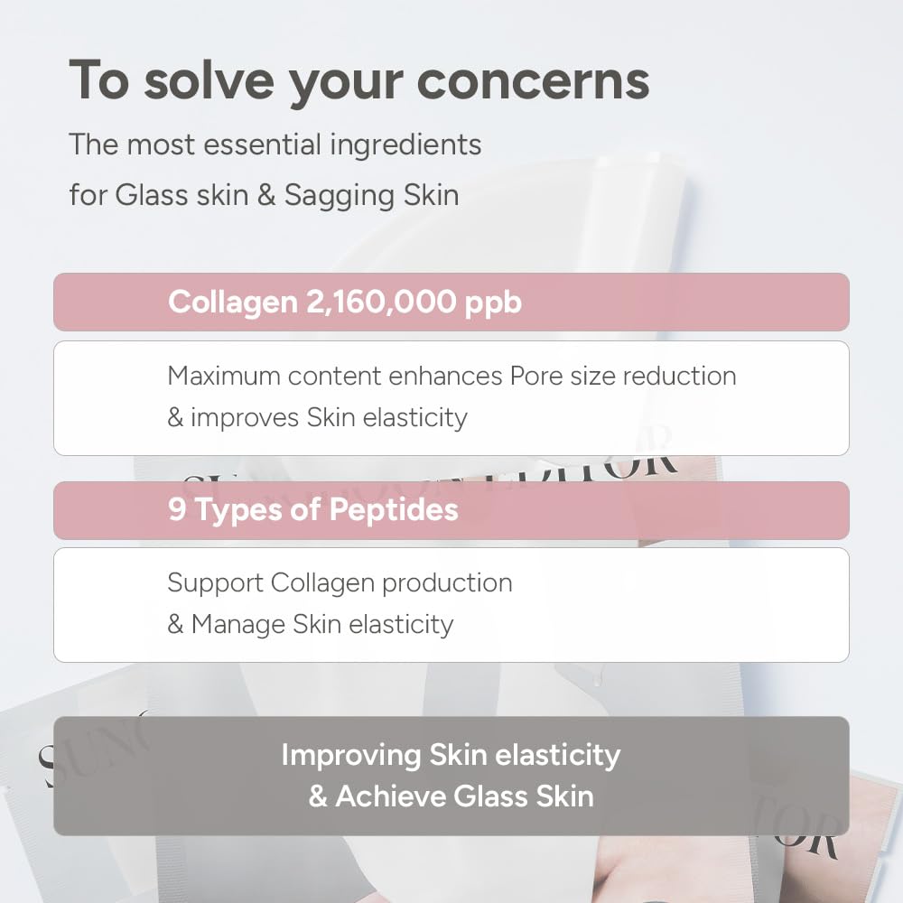 SUNGBOON EDITOR Deep Collagen Overnight mask 37gx4ea | Original Hydrating Collagen Face Mask | Real Collagen 2,160,000PPB for Elasticity |TikTok Trend Items Korean Skin Care