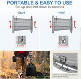 BLIKA Upgraded Retractable Portable Toilet with Cushion, 300LBS Adjustable Height Folding Toilet with Paper Holder, Travel Toilet Portable Camping Toilet, Soft Portable Toilet for Camping/Car