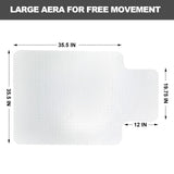 Chair Mat for Carpet- Low Pile (1/4" Thick) Carpet Protector for Office Gaming Desk Chair. Heavy Duty Desk Chair Mat for Carpeted Floors (for Carpet Floor, with Lip-47.5" x 35.5")