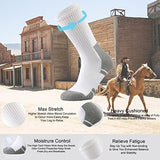 Ortis Men's Cotton Cushion Crew Socks Moisture Wicking Breathable Thick Warm Thermal for Athletic Heavy Duty Work Boot