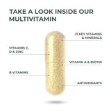 Primal Harvest 2 Pack, Multivitamin for Women and Men Vitamin A, Vitamin C, Vitamin D and E, Vitamin B12, B6, Biotin, Zinc Supplements, 60 Capsules