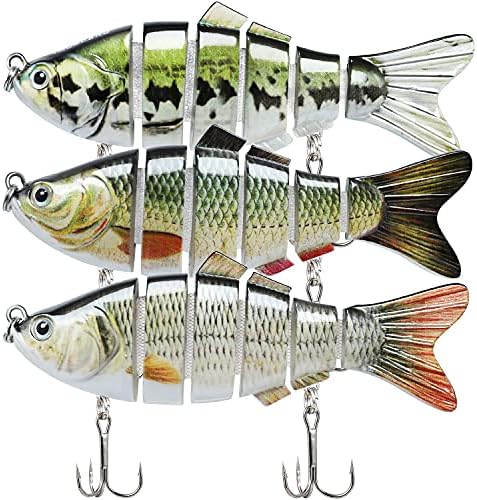 TRUSCEND Swimmax for Saltwater and Freshwater, Realistic Fishing Lures for Bass Trout Crappie Walleye Pike Bluegill Salmon, Swimbait for Bass Fishing, Amazing Fishing Gear Gifts for Family Fishing