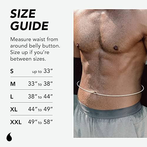 Sports Research® Sweet Sweat Waist Trimmer - Premium Sweat Enhancing Fitness Belt for Women & Men - 5 Adjustable Sizes