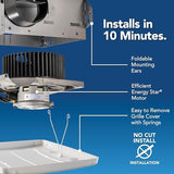 Broan-NuTone® Economy 50 CFM Louvered Grille, Energy Star Fan, 2.0 Sones