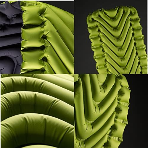 KLYMIT Static V2 Inflatable Sleeping Pad | Portable, Ultralight, Easy to Inflate, Foldable Air Bed for Camping, Backpacking & Hiking — Green