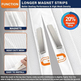 Magnetic Screen Door，Screen Door Mesh，Keep Bugs Out, Heavy-Duty Mesh Curtain,Pet and Kid Friendly, Works with Front Doors, Sliding Doors（48x80 Inch White
