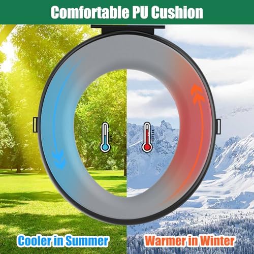 Bucket Toilet Seat with Cushion, 5 Gal Bucket Toilet Seat with Lid for Camping, Soft Cushion Toilet Seat with Storage Bags and Disposable Toilet Bags, Camping, Hiking, Emergency, Car, Boat