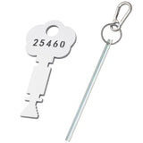 Half Moon Elevator Door Key + 25460 Fire Alarm Keys Set, Rapid Rescue and Maintenance Kit, Fire Rescue and Emergency Entry Keys, Firefighter Tools, Silver, Portable and Durable, 1-Pack