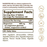 Solgar Chelated Magnesium, 250 Tablets - Supports Nerve & Muscle Function - Promotes Healthy Bones - Vital for Cellular Energy Release - Non-GMO, Vegan, Gluten Free, Dairy Free - 62 Servings