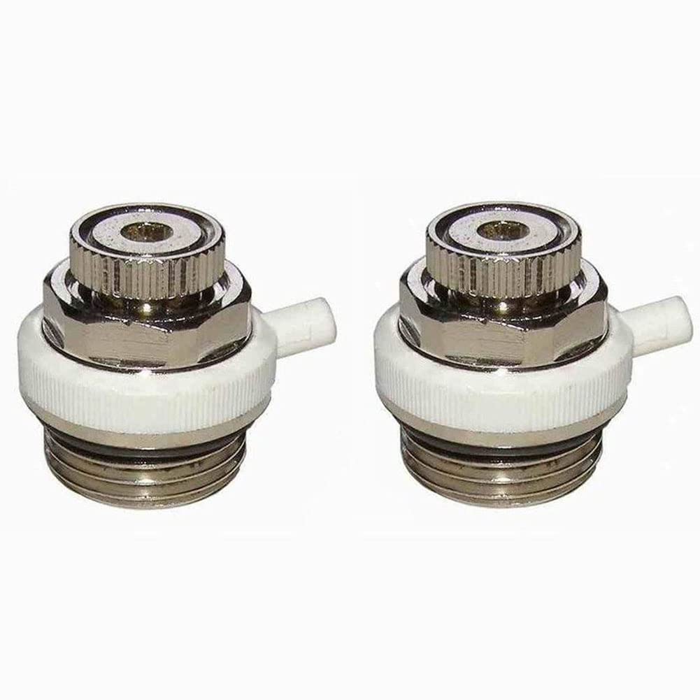 URPIZY 1/2 for BSP Automatic Air Vent Auto Cut-Off Self Bleeding Radiator Valve,Automatic Bleed Valve for Radiators, Automatic Bleed Valve for Heating (2PCS)