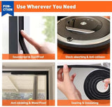 MAGZO Weather Stripping Door Seal 1 Inch W X 1 Inch T X 26 Ft Total Length, Strong Adhesion and High Resilience Air Conditioner Foam Insulation (6.5ft x 4 Rolls)