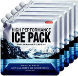 Reusable Ice Packs for Coolers Long Lasting Gel Freezer Packs for Cooler Bag Backpacks, Lunch Box, Cooler Bag, Keeps Food Cold Fresh (Set of 5)