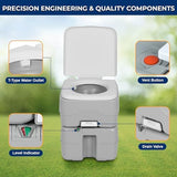 SereneLife 5.2 Gallon Portable Camping Toilet with Carry Bag For Adults, Leak Proof Porta Potty with Detachable Waste Tank and Level Indicator, Suitable for Camping, Hiking, and Boating