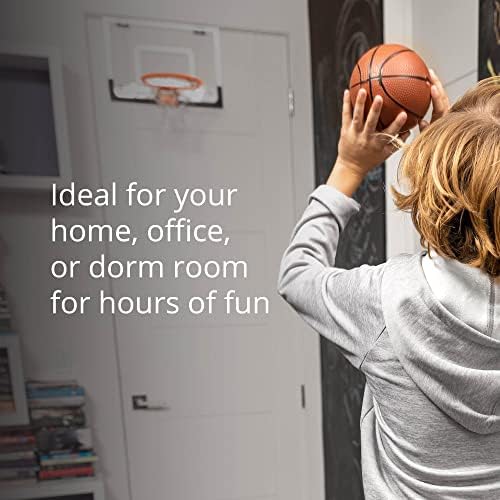SKLZ Pro Mini Indoor Basketball Hoop - Over The Door – Portable - Great for Home, Dorms, Offices, and Gifts