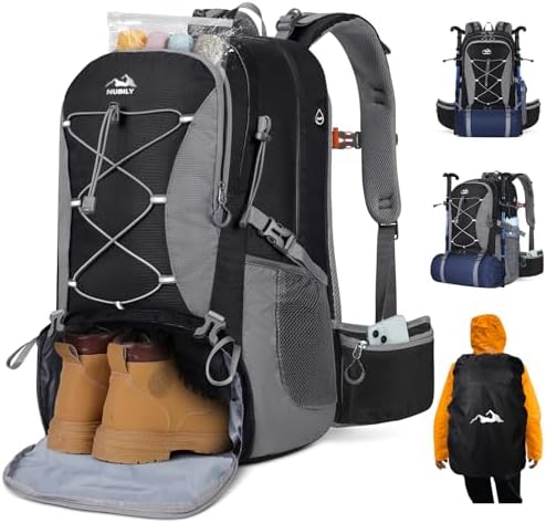 NUBILY 50L Hiking Backpack Waterproof Camping Backpack for Men Women Lightweight HIking Daypack Outdoor Travel Daypack