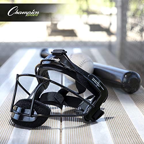 Champion Sports Steel Softball Face Mask - Classic Fielders Masks for Adults - Durable Head Guards - Premium Sports Accessories for Indoors and Outdoors - Multiple Styles