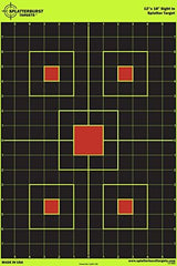 12"x18" Sight in Splatterburst Target - Instantly See Your Shots Burst Bright Florescent Yellow Upon Impact!