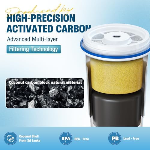 Upgraded Water Filter Replacement for Zero Pitcher and Dispenser ZR-001 ZR-004 ZP-006 ZR-017, Multi-Stage Filter System, Effectively Reducing Lead, Chromium, PFOA, and PFOS, Pack of 2, By DESENRUIS