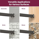 CHR Fence & Rail Hand Rails for Outdoor Steps Extension, 4ft Rectangular Handrail Extension to Wall, Handrails for Step Landings Ideal for Porch, Deck, & Stair Railing Indoor & Outdoor