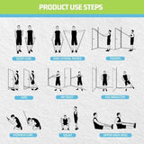 VEICK Resistance Bands, Exercise Bands, Workout Bands Set for Working Out with Handles for Men Women, Elastic Exercising Bands for Fitness Weights Work Out at Home Gym