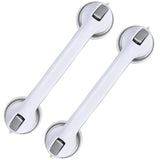 Grab Bars for Bathtubs and Showers, 2 Pack Shower Handle 16 Inch Strong Suction Shower Bar, Safety Bars for Shower Chair, Bathroom Grab Bar for Senior (Gray White)