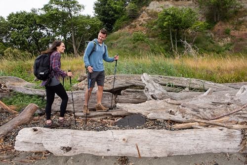 Cascade Mountain Tech Lightweight Aircraft-Grade Aluminum Trekking Poles with Extended Down Grip Plus Tip Kit