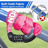 NDakter Bike Chain Lock, 5 Digit Combination Heavy Duty Anti Theft Bicycle Chain Lock,2.62/3.2/4.27/5/6Ft Long Security Resettable Bike Locks for Bike, Bicycle, Scooter, Door, Gate, Fence-4/6mm Thick
