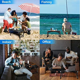 Retractable Small Folding Table and Stool Set, Portable Camping Foldable Table Lightweight Yet More Sturdy with Adjustable Stool for Outdoor Picnic, Beach, Camp, Also Ideal as Lap Desk, Bed Table