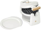 Beautiful Rotating Belgian Waffle Maker, White Icing by Drew Barrymore Makes 1-Inch Thick Waffles, Stainless Steel (White Icing)