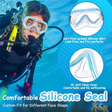 Vvinca Kids-Goggles with Nose Cover, Diving Mask Elastic Fabric Strap Anti Fog Anti Shattered Lens for Kids Swim Goggles 3-14