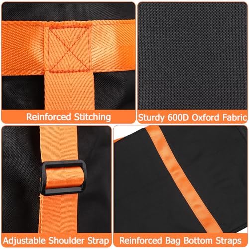 TOBWOLF Extra Large Portable Chair Bag, 47"x14.6" Folding Camping Chair Storage Bag with Shoulder Strap, Heavy Duty Carrying Sack for Foldable Outdoor Lawn Fishing Chairs, Hammock, Tent, Yoga Mat
