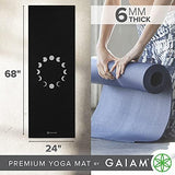 Gaiam Yoga Mat - Premium 6mm Print Extra Thick Non Slip Exercise & Fitness Mat for All Types of Yoga, Pilates & Floor Workouts (68"L x 24"W x 6mm Thick)