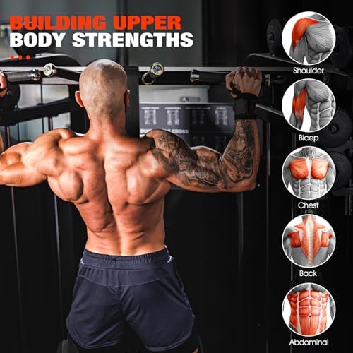 Pull Up Assistance Bands, Heavy Duty Resistance Band for Pull Up Bar, Adjustable Weight/Size with Fabric Feet/Knee Rest, Bands for Pull Up Assist for Strength Training, Pull Up Assist Band