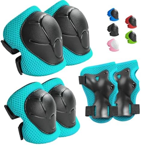 Kids Protective Gear Set Knee Pads for Kids 3-14 Years Toddler Knee and Elbow Pads with Wrist Guards 3 in 1 for Skating Cycling Bike Rollerblading Scooter