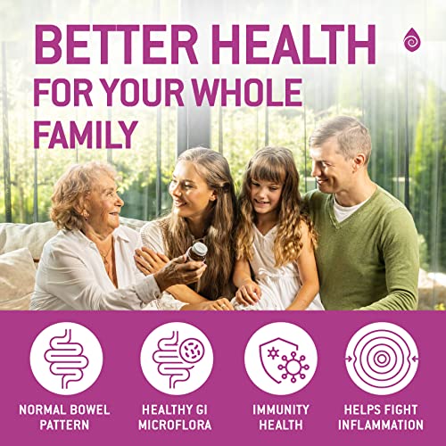 Bacillus Subtilis Spore Based Probiotic — High Potency Strain with Prebiotic for Balanced Belly | Daily Gut Health & Microbiome Support for Family | 6 Billion CFU Per Day | 90 Vegetarian Capsules