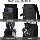 icolor Magnetic Gym Bag Water Bottle Carrier Holder with Phone Pockets & Shoulder Strap,5 Built-in Magnets Gym Bottle Pouch Sleeve,Magnetic Bag Gym Accessories Organizer for Men Women