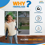 Magnetic Screen Door for 72"x80" French Door, Durable Fiberglass Double Door Screen Mesh Curtain Fits Door Opening up to 70" x79‘’ Keep Bugs Out