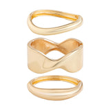 Impurain Gold Bangle Bracelets for Women Silver Plated Wide Wire Chunky Cuff Bracelets Trendy Hinged Cuff Open Wide Chunky Silver Bracelet Irregular Minimalist Bangle Jewelry (gold-2)