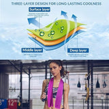 Sukeen Cooling Towels 8 Pack (40"x12"), Cooling Towels for Neck and Face, Microfiber Cool Towel, Soft Breathable Chilly Towel for Yoga, Golf, Gym, Camping, Running, Workout & More Activities