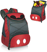 PICNIC TIME Disney Mickey Mouse PTX Backpack Cooler, Soft Cooler Backpack, Insulated Lunch Bag, (Red with Gray Accents)