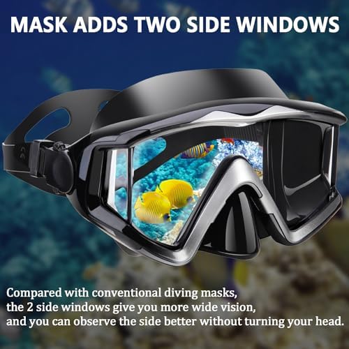 Diving mask Anti-Fog Swimming Snorkel mask Suitable for Adults Scuba Dive Swim Snorkeling Goggles Masks