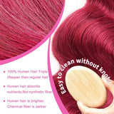 30 Inch 99j Burgundy Lace Front Wigs Human Hair 13x4 HD Transparent Wine Red Burgundy Body Wave Human Hair Lace Front Wigs for Women 180 Density Pre Plcked Human Hair Lace Frontal Wig with Baby Hair