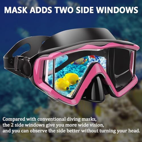 Diving mask Anti-Fog Swimming Snorkel mask Suitable for Adults Scuba Dive Swim Snorkeling Goggles Masks