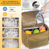 Tactical Double Deck Cooler Backpack for Men,Large Lunch Backpack with 2 Compartment,Soft Cooler Bag