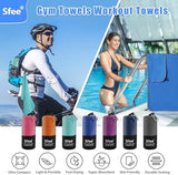 Sfee 2 Pack Microfiber Travel Towel, Quick Dry Large Beach Towel, Super Absorbent Compact Lightweight for Camping, Gym, Hiking, Pool, Backpacking, Bath, Yoga