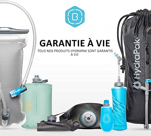 HydraPak UltraFlask Speed (500ml or 600ml) - Collapsible Soft Flask Water Bottle for Hydration Vests and Running Packs with Easy Open Cap